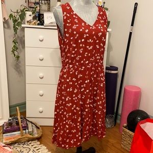 Old Navy red floral dress